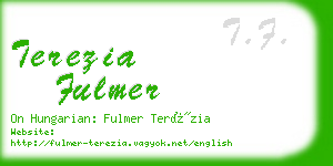 terezia fulmer business card